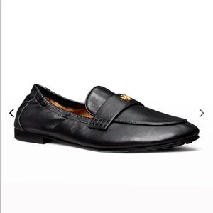 Tory Burch leather black ballet loafer sz 8